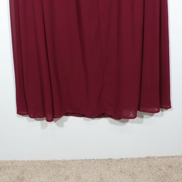 NWOT Lulus Air Of Romance Burgundy Maxi Dress Red Size X-Large - Picture 12 of 16